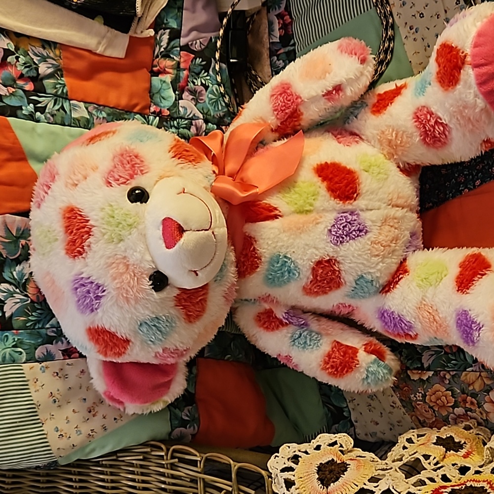 ❤️🎊Host Pick🎊❤️Teddy Bear Plush with hearts all over - Picture 9 of 11